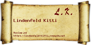 Lindenfeld Kitti névjegykártya