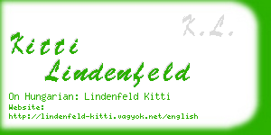 kitti lindenfeld business card